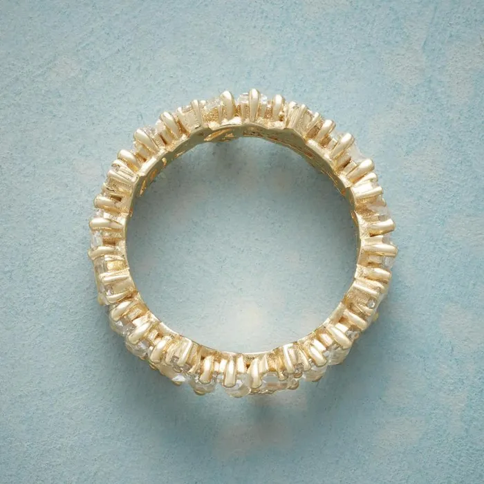 Women White Topaz and Diamond Ring Sundance Catalog Rings