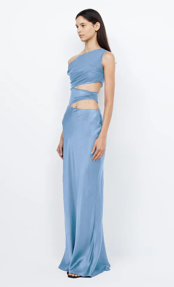 Women WHORL ASYM DRESS 8211 MERIDIAN BLUE Bec Bridge Maxi Dresses