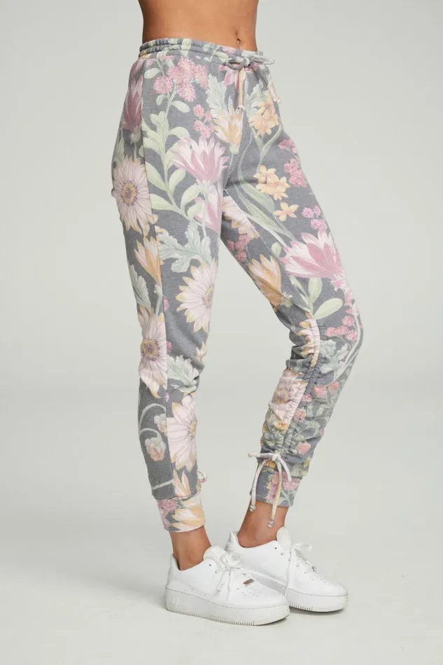 Womens Chaser Brand Bottoms Drawstring Shirred Cuffed Slim Jogger