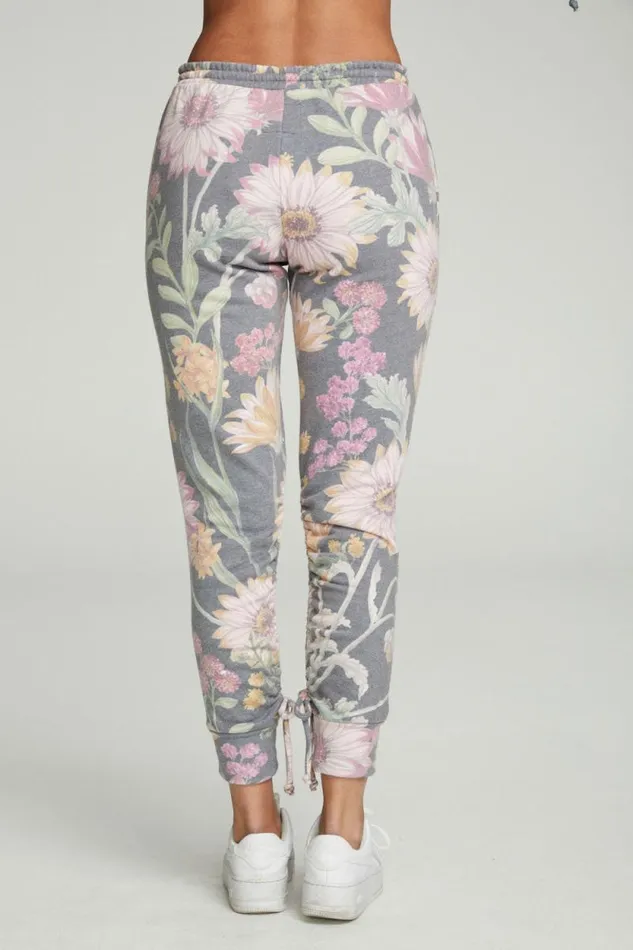 Womens Chaser Brand Bottoms Drawstring Shirred Cuffed Slim Jogger