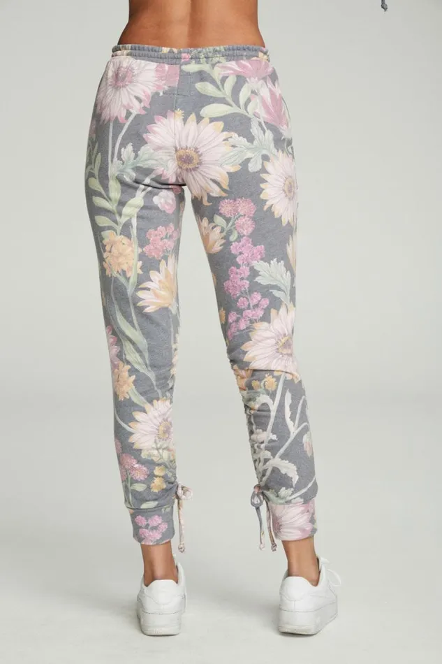 Womens Chaser Brand Bottoms Drawstring Shirred Cuffed Slim Jogger