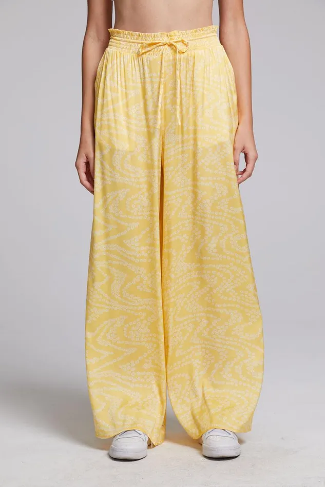 Womens Chaser Brand Bottoms Ischia Lemon Zest Trousers