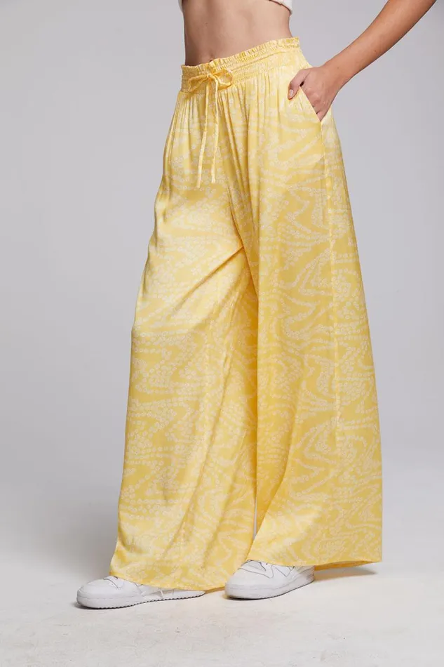 Womens Chaser Brand Bottoms Ischia Lemon Zest Trousers