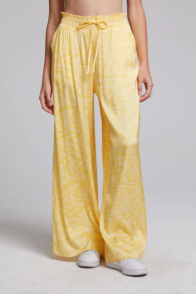 Womens Chaser Brand Bottoms Ischia Lemon Zest Trousers
