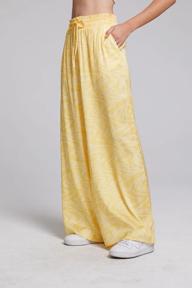 Womens Chaser Brand Bottoms Ischia Lemon Zest Trousers