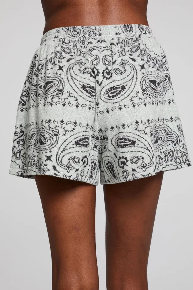Womens Chaser Brand Bottoms Riley Matcha Bandana Short
