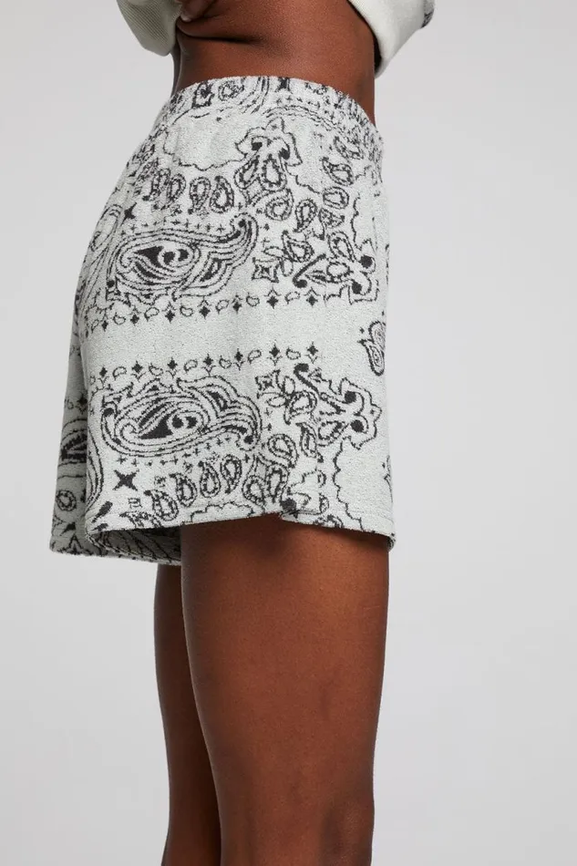 Womens Chaser Brand Bottoms Riley Matcha Bandana Short