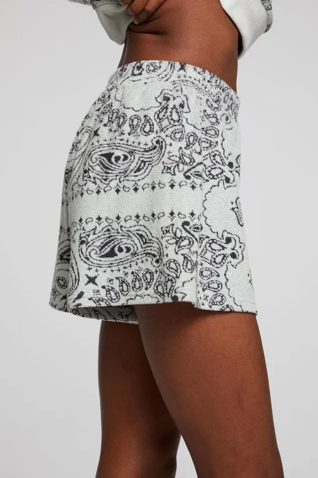 Womens Chaser Brand Bottoms Riley Matcha Bandana Short