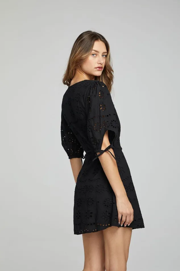Womens Chaser Brand Dresses Cassia Mini Dress 8211 Black Onyx