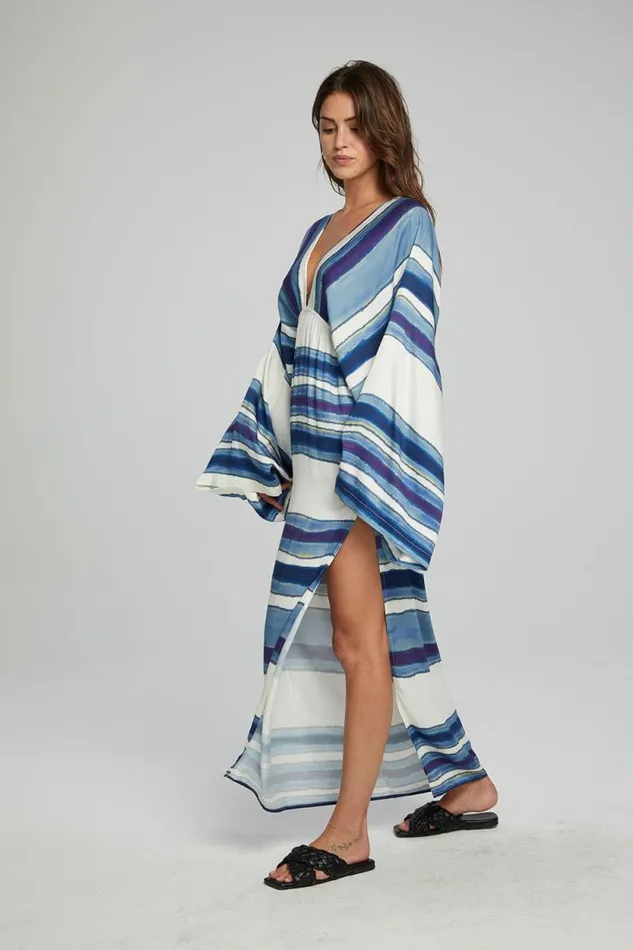 Womens Chaser Brand Dresses Waverly Maxi Dress 8211 Pacific Stripe
