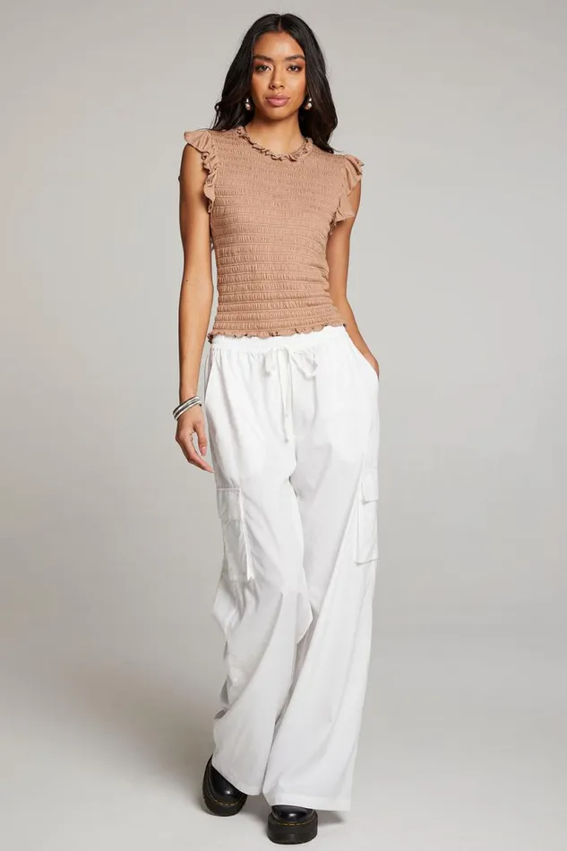 Womens Chaser Brand Tops Ann Warm Taupe Blouse