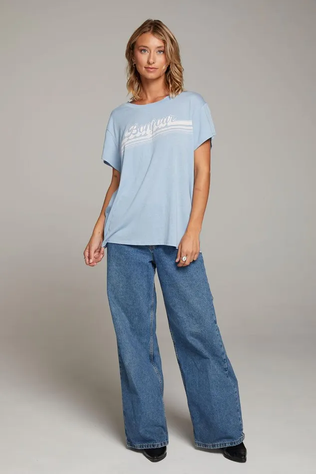 Womens Chaser Brand Tops Bonjour Tee