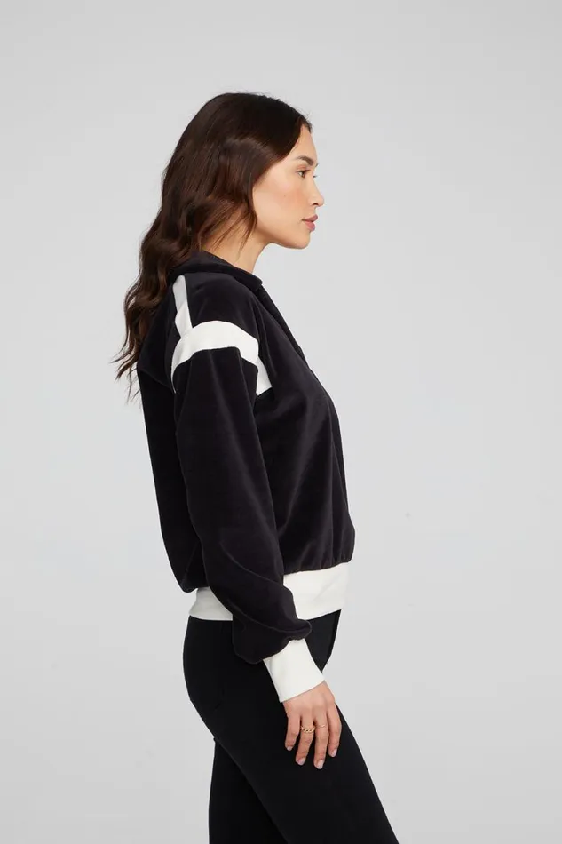 Womens Chaser Brand Tops Brooke Shadow Black Blouse