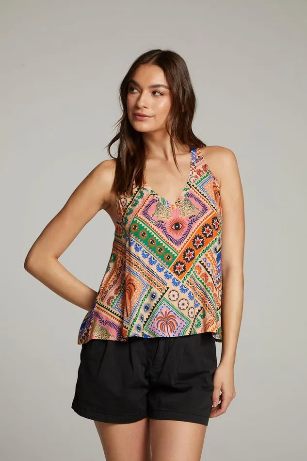Womens Chaser Brand Tops Carmel Paradise Mystic Tank Top