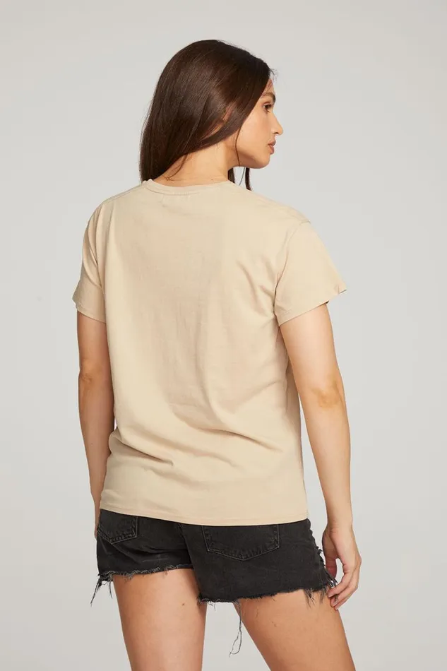 Womens Chaser Brand Tops Everyday Essential Cappuccino Crew Neck Tee