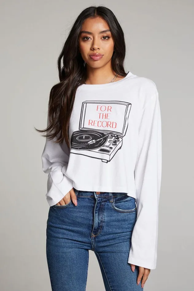 Womens Chaser Brand Tops For The Record Long Sleeve