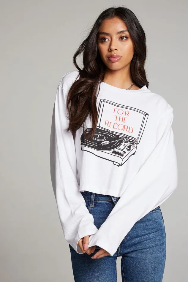 Womens Chaser Brand Tops For The Record Long Sleeve