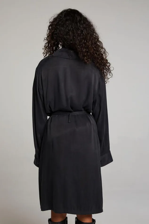 Womens Chaser Brand Tops Ford Licorice Trench Coat