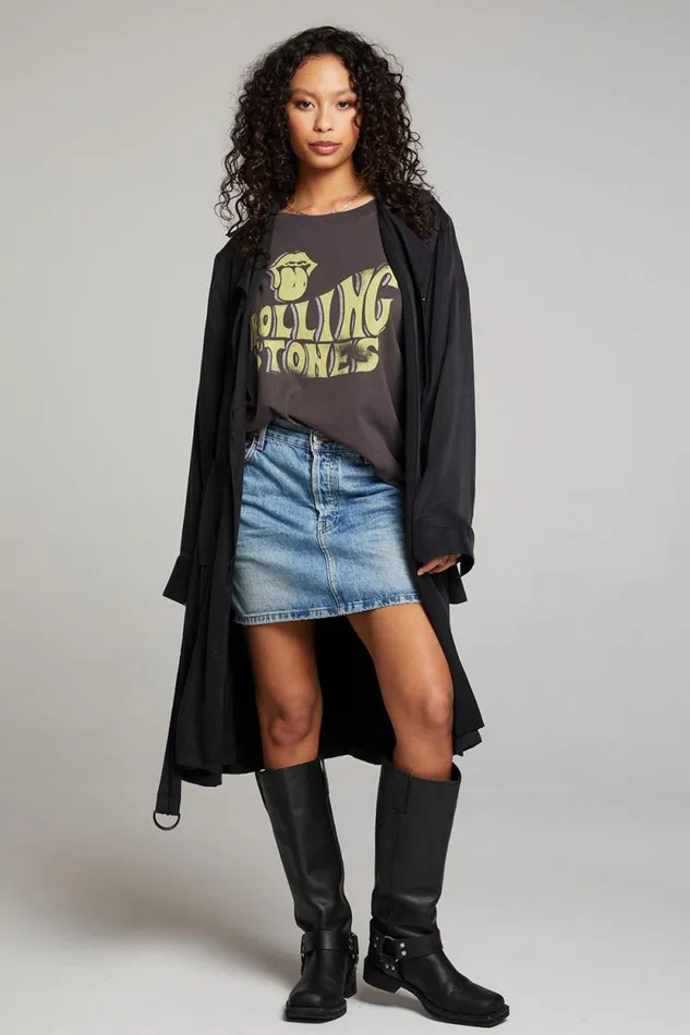 Womens Chaser Brand Tops Ford Licorice Trench Coat