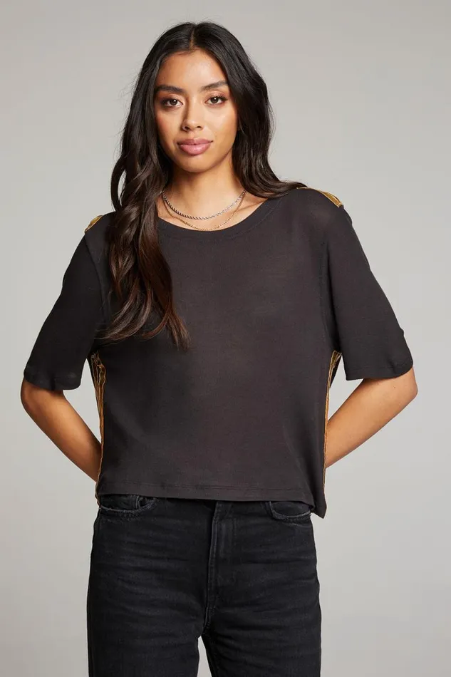 Womens Chaser Brand Tops Rover Licorice Tee