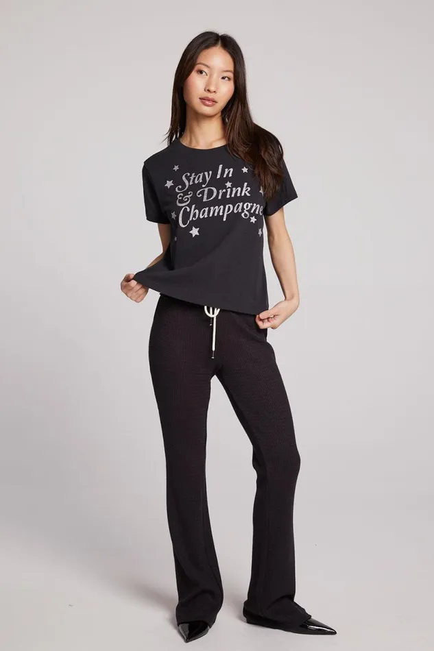 Womens Chaser Brand Tops Stay In Stars Tee