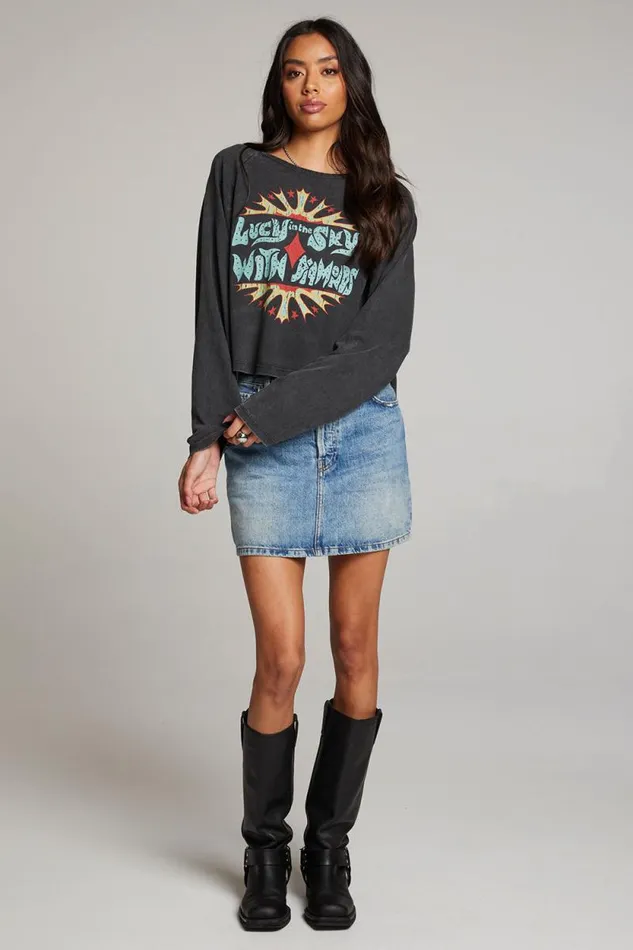 Womens Chaser Brand Tops The Beatles Lucy In The Sky Long Sleeve