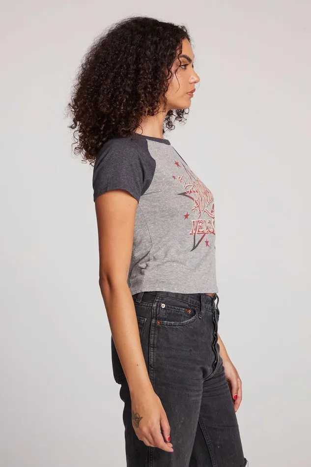 Womens Chaser Brand Tops Willie Nelson Cowboy Star