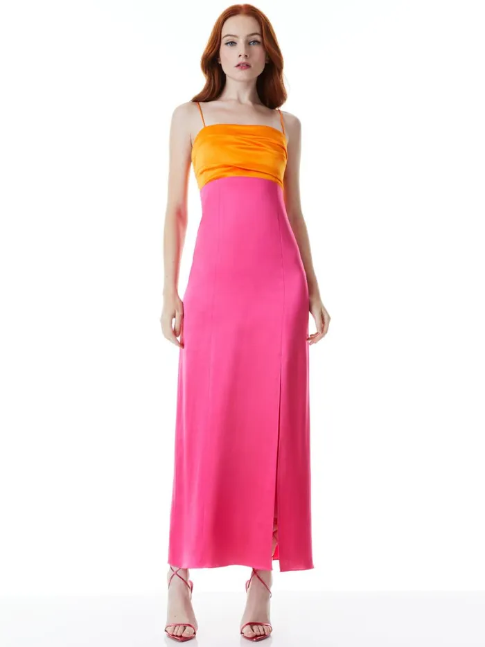 Womens Dresses Alice Olivia Lilita Maxi Dress Tangerinecandy