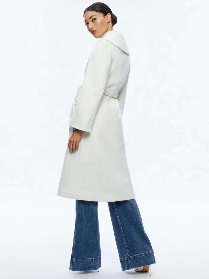 Womens Jackets Coats Alice Olivia Marcelene Midi Coat Ecru