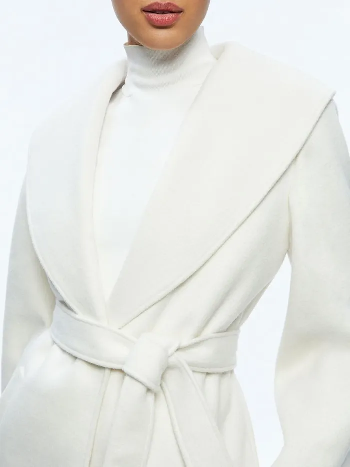 Womens Jackets Coats Alice Olivia Marcelene Midi Coat Ecru