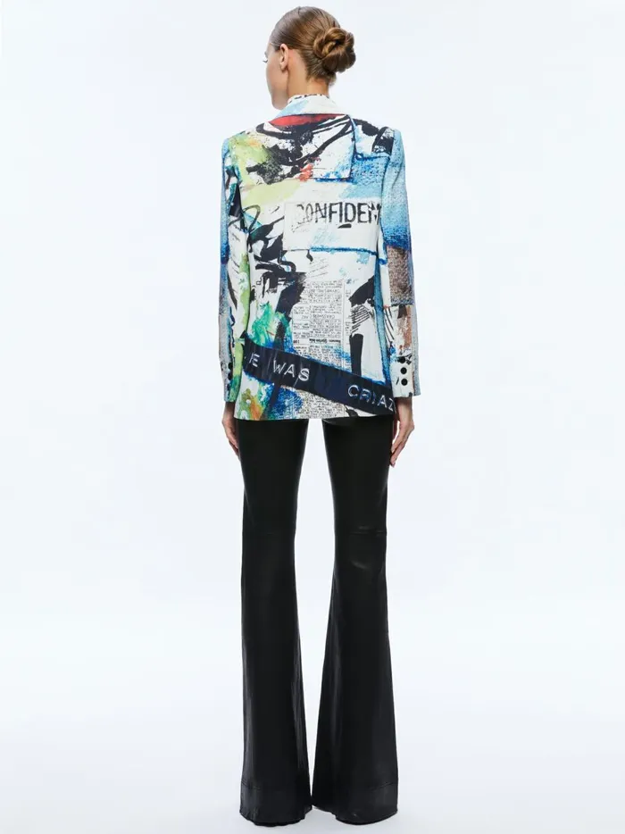 Womens Jackets Coats Alice Olivia X Basquiat Denny Blazer Confidential