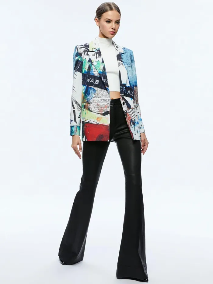 Womens Jackets Coats Alice Olivia X Basquiat Denny Blazer Confidential