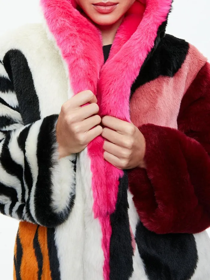 Womens Jackets Coats Alice Olivia Yetta Staceface Faux Fur Coat Enchanted