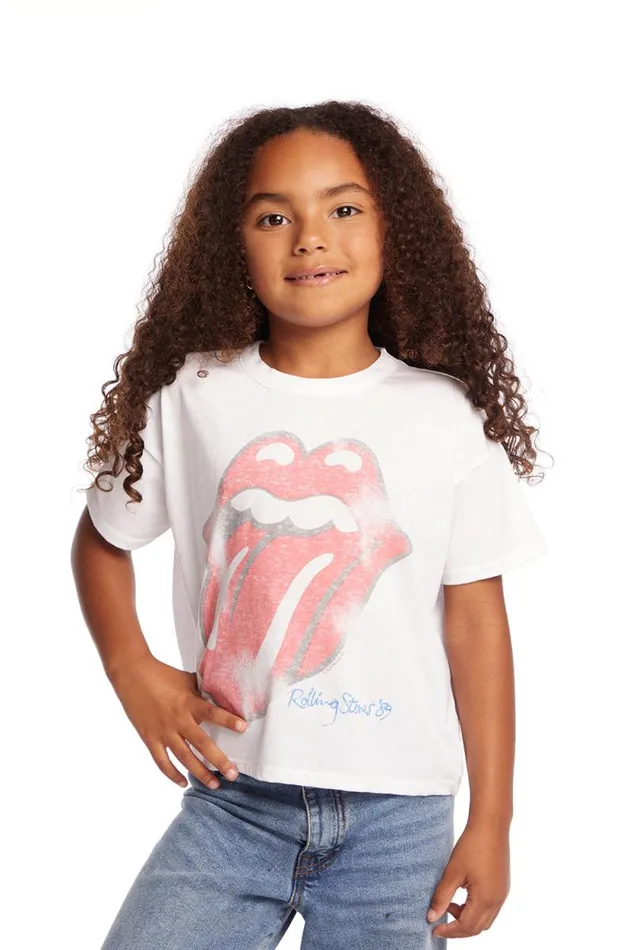 WomensKids Chaser Brand Music Rolling Stones Classic Logo Girls Tee