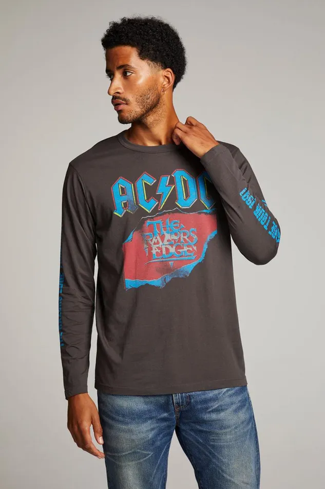 WomensMens Chaser Brand Music ACDC The Razors Edge Mens Tee