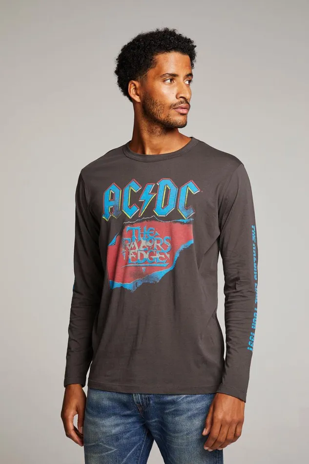 WomensMens Chaser Brand Music ACDC The Razors Edge Mens Tee
