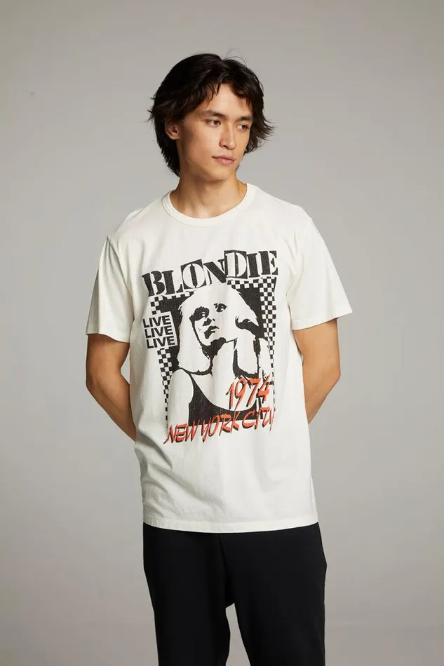 WomensMens Chaser Brand Music Blondie New York City 1974 Crew Neck Tee
