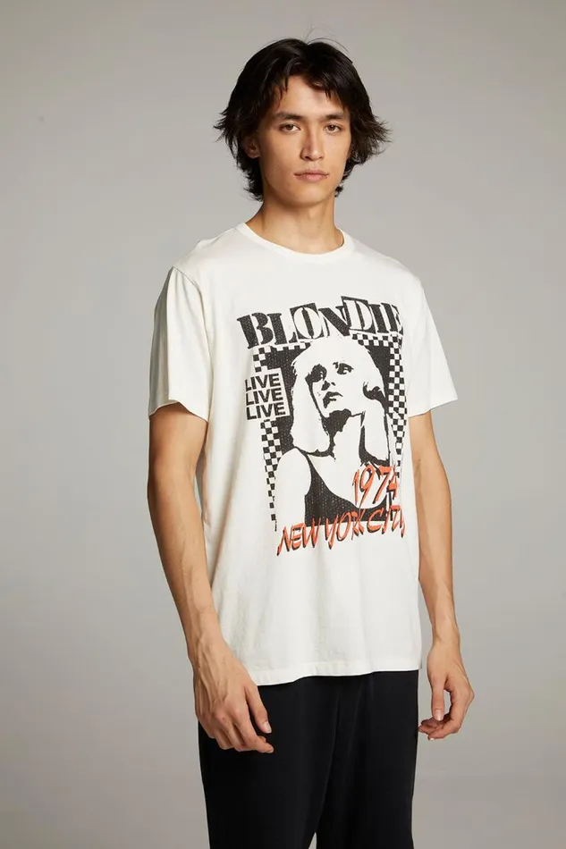 WomensMens Chaser Brand Music Blondie New York City 1974 Crew Neck Tee