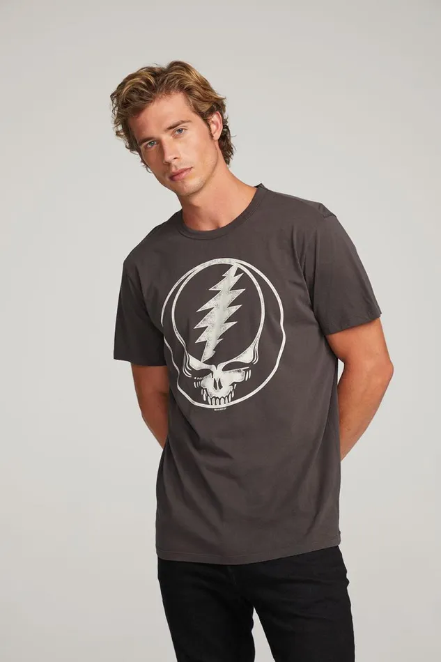 WomensMens Chaser Brand Music Grateful Dead Steal Your Face Mens Tee