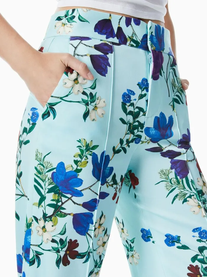 Womens Pants Alice Olivia Dylan High Waisted Wide Leg Pant Beautiful Blooms Lg Julep