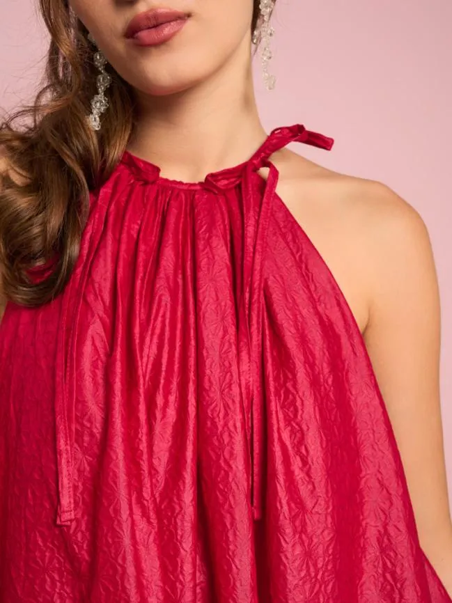 Womenswear Carnelian Halter Neck Dress Lobster Red Sister Jane Womenswear Carnelian Halter Neck Dress Lobster Red Sister Jane