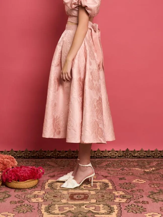 Womenswear DREAM Amber Jacquard Midi Skirt Rose Quartz Sister Jane Womenswear DREAM Amber Jacquard Midi Skirt Rose Quartz Sister Jane