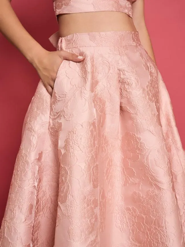 Womenswear DREAM Amber Jacquard Midi Skirt Rose Quartz Sister Jane Womenswear DREAM Amber Jacquard Midi Skirt Rose Quartz Sister Jane