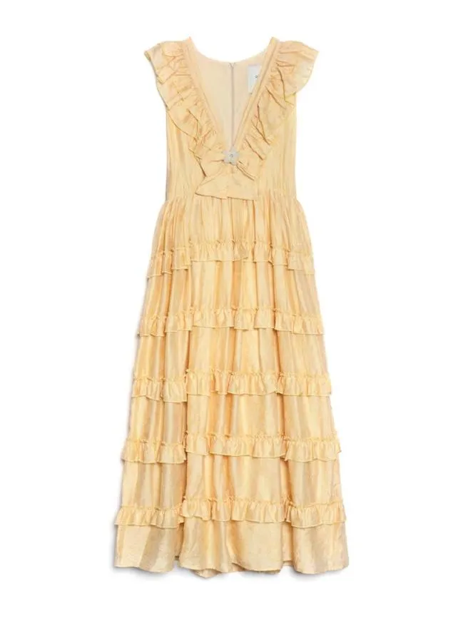 Womenswear DREAM Apricot Tulip Ruffle Dress Tan Sister Jane Womenswear DREAM Apricot Tulip Ruffle Dress Tan Sister Jane