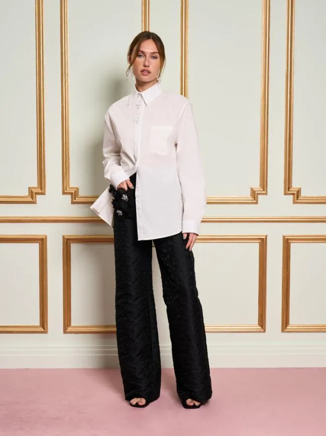 Womenswear DREAM Chantilly Embelished Shirt Pearl White Sister Jane Womenswear DREAM Chantilly Embelished Shirt Pearl White Sister Jane
