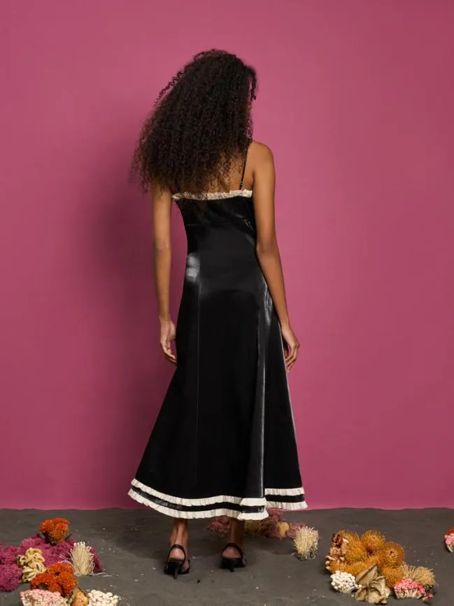 Womenswear DREAM Cordelia Ruffle Cami Dress Black Ink Sister Jane Womenswear DREAM Cordelia Ruffle Cami Dress Black Ink Sister Jane