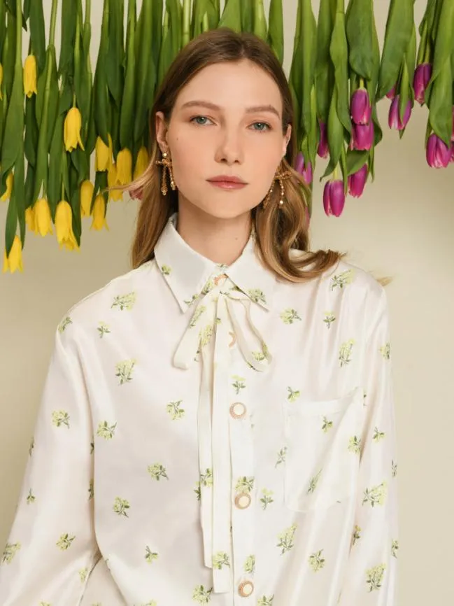 Womenswear DREAM Ditsy Pick Shirt Pearled Ivory Sister Jane Womenswear DREAM Ditsy Pick Shirt Pearled Ivory Sister Jane