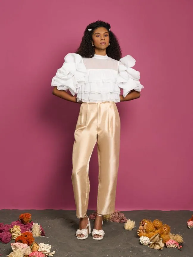Womenswear DREAM Mariah Ruffle Top Ivory Cream Sister Jane Womenswear DREAM Mariah Ruffle Top Ivory Cream Sister Jane