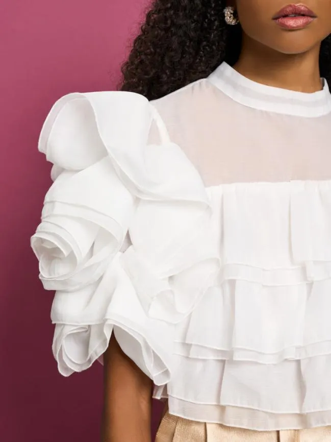 Womenswear DREAM Mariah Ruffle Top Ivory Cream Sister Jane Womenswear DREAM Mariah Ruffle Top Ivory Cream Sister Jane