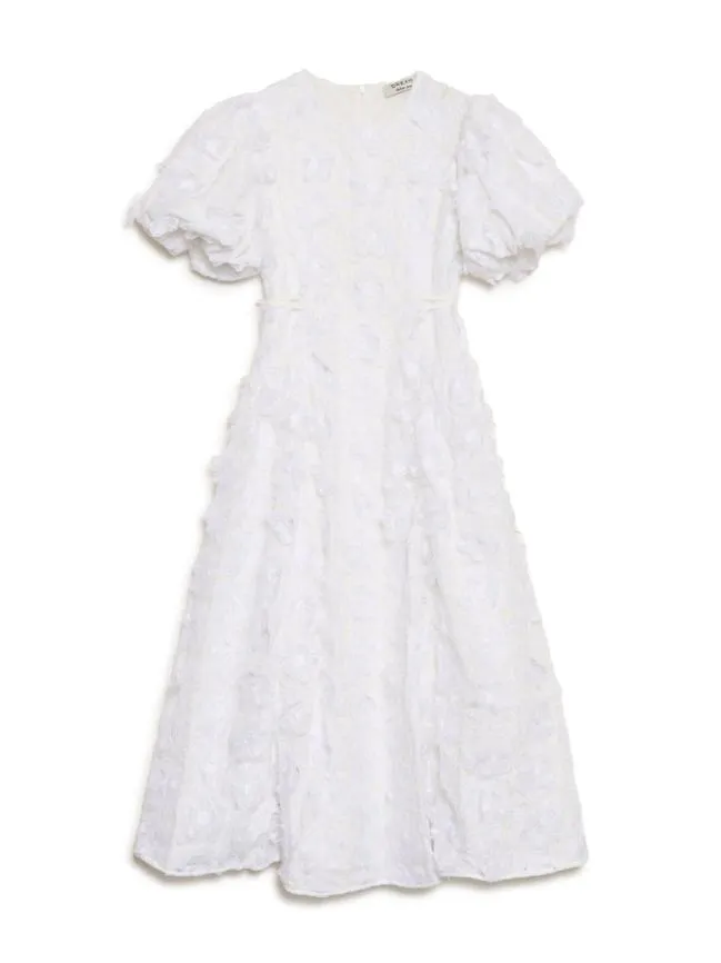 Womenswear DREAM Samara Floral Midi Dress Pearled White Sister Jane Womenswear DREAM Samara Floral Midi Dress Pearled White Sister Jane